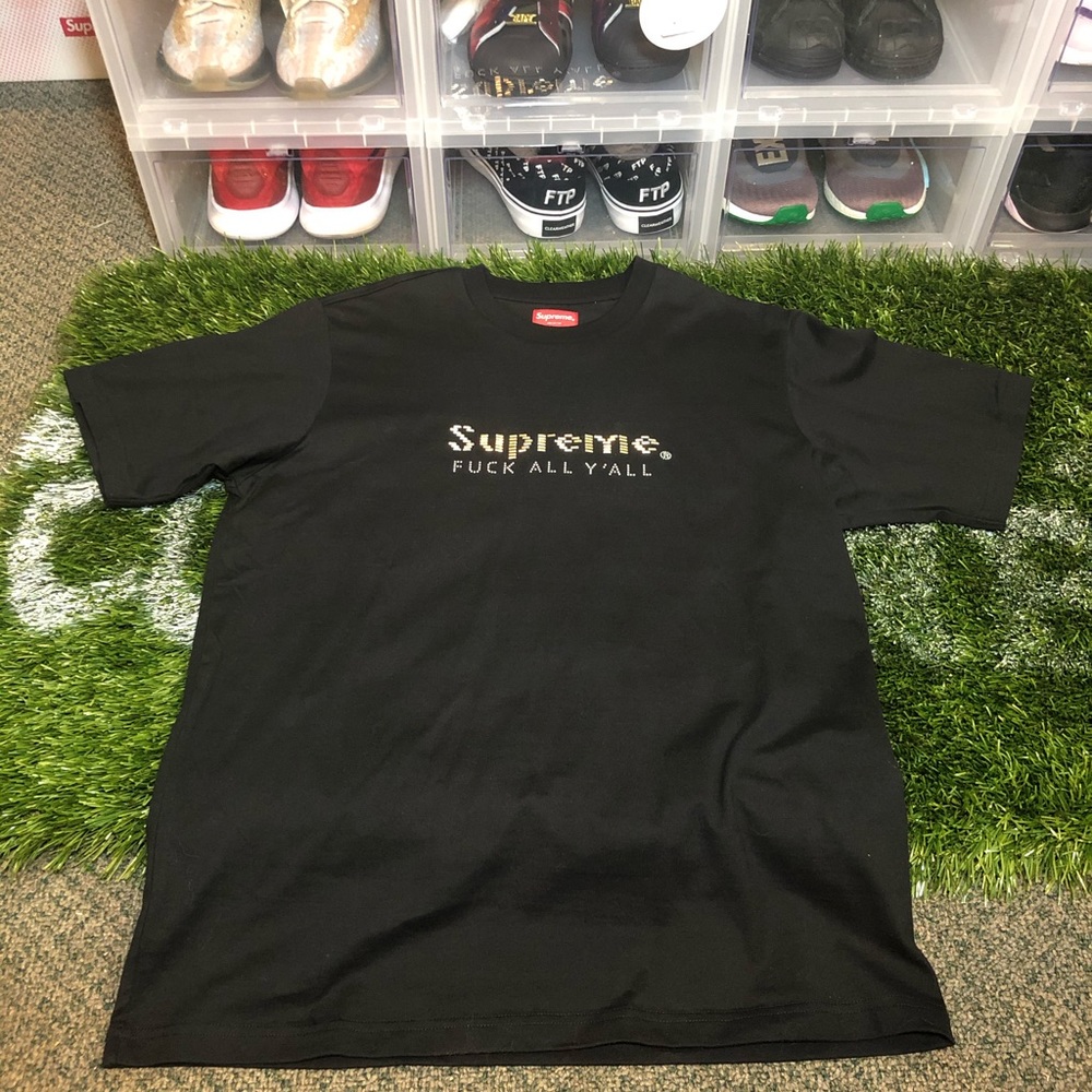 Supreme Gold Bars Tee Black